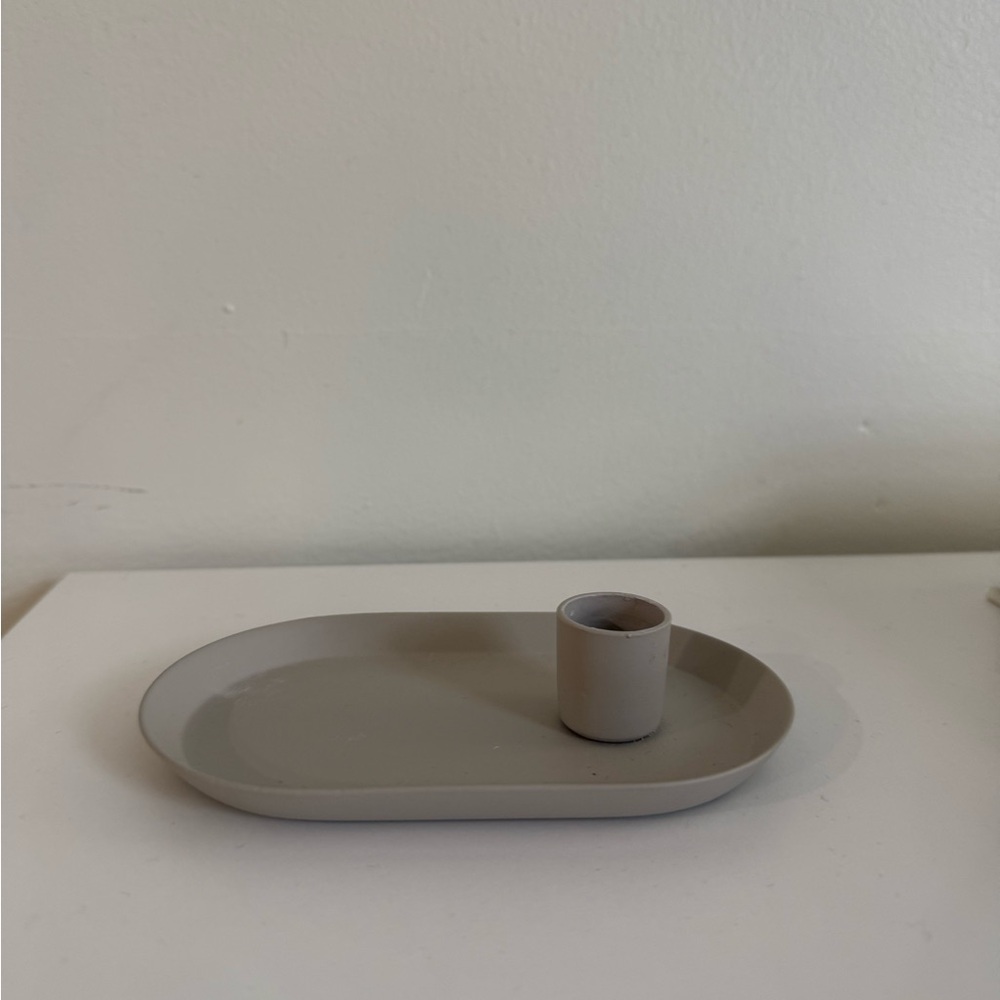 Grey candle holder H&M
